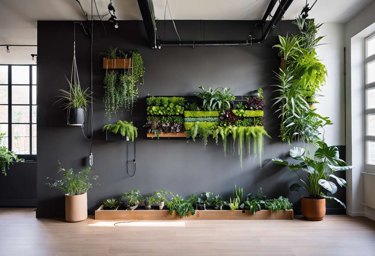 étapes clés de la réalisation d'un mur végétal en intérieur
